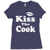 kiss the cook chef Ladies Fitted T-Shirt