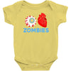 i heart zombies scary eye bloody heart halloween Baby Bodysuit