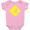 ninja crossing sign Baby Onesie