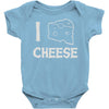 i love cheese Baby Onesie