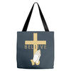 i believe in cross and pray Tote Bags