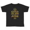 kings are born in june Toddler T-shirt