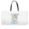 unicorns are born in july cute unicorn Weekender Totes