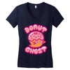 donut ghost Women's V-Neck T-Shirt