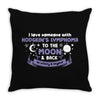 I Love Someone with Hodgkin's Cancer to The Moon and Back to Infinity Throw Pillow