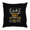 Born May Multitasking Problem Solving Tees Throw Pillow
