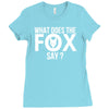 what does the fox say Ladies Fitted T-Shirt