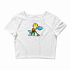 part time job   aquarium Crop Top