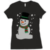 christmas snowman Ladies Fitted T-Shirt
