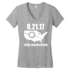 total solar eclipse 2017 Women's V-Neck T-Shirt
