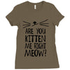 are you kitten me girls Ladies Fitted T-Shirt