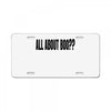all about boo License Plate