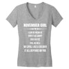 Super November Girl Women's V-Neck T-Shirt