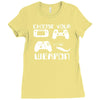 choose your weapon gamer finny retro Ladies Fitted T-Shirt