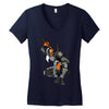 deathstroke marron Women's V-Neck T-Shirt