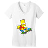 skate bart Women's V-Neck T-Shirt