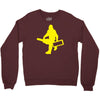 sasquatch guitar gear  funny bigfoot yeti comic monster retro Crewneck Sweatshirt