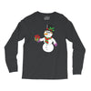 smiling snowman holding out christmas Long Sleeve Shirts
