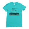 In My Defense I WAs Left Unsupervised Ladies Fitted T-Shirt
