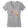 zombie ice cream art Women's V-Neck T-Shirt
