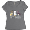 happy meowr Women's Triblend Scoop T-shirt
