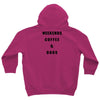 weekends coffee and dogs back Youth Hoodie