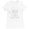 astronaut skull Ladies Fitted T-Shirt