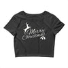 merry christmas flower Crop Top