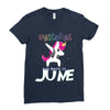 unicorns are born in june Ladies Fitted T-Shirt
