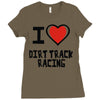 i love dirt track racing Ladies Fitted T-Shirt