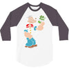 popeye spinach retro mens funny 3/4 Sleeve Shirt