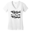 Blessed Mama Women's V-Neck T-Shirt