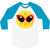 Lemon with Disco Glasses 3/4 Sleeve Shirt