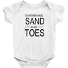 id rather have sand in my toes Baby Bodysuit
