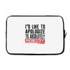 conor mcgregor apologize ufc mma notorious Laptop sleeve