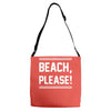 beach please Adjustable Strap Totes