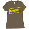 okayest camper in the galaxy funny camping Ladies Fitted T-Shirt