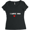 i love you (2) Women's Triblend Scoop T-shirt