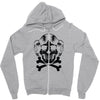 space princess skull Zipper Hoodie