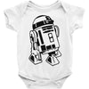 r2 d2 retro star wars sci fi lucas Baby Onesie