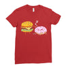 cheeseburger pranks doughnut Ladies Fitted T-Shirt