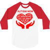 autism mom my heart 3/4 Sleeve Shirt