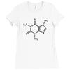 caffeine molecule t shirt coffee Ladies Fitted T-Shirt