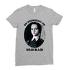 on wednesdays we wear black Ladies Fitted T-Shirt