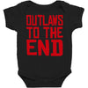 outlaws to the end 2 Baby Bodysuit
