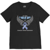 my hero is now my angel stomach cancer awareness V-Neck Tee