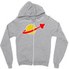 the spaceman logo Zipper Hoodie