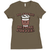 no talkie before coffee! Ladies Fitted T-Shirt