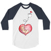 Mom and Baby are Connected to the Heart 3/4 Sleeve Shirt