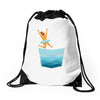 Jumping See Drawstring Bags